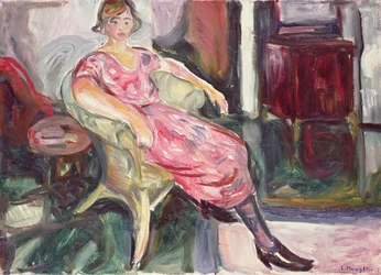 Donna su una sedia di vimini, 1924-25